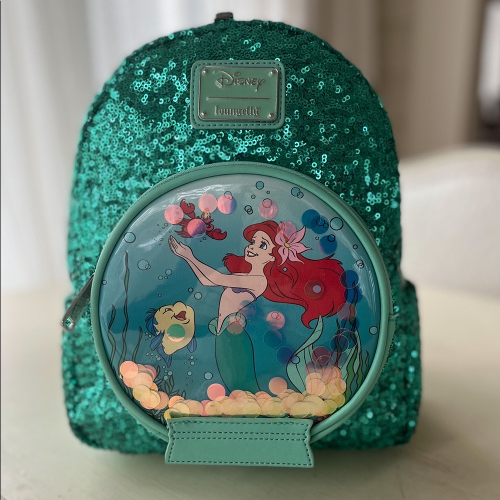 Loungefly The Little Mermaid Snowglobe Mini Backpack PALM Disney Exclusive